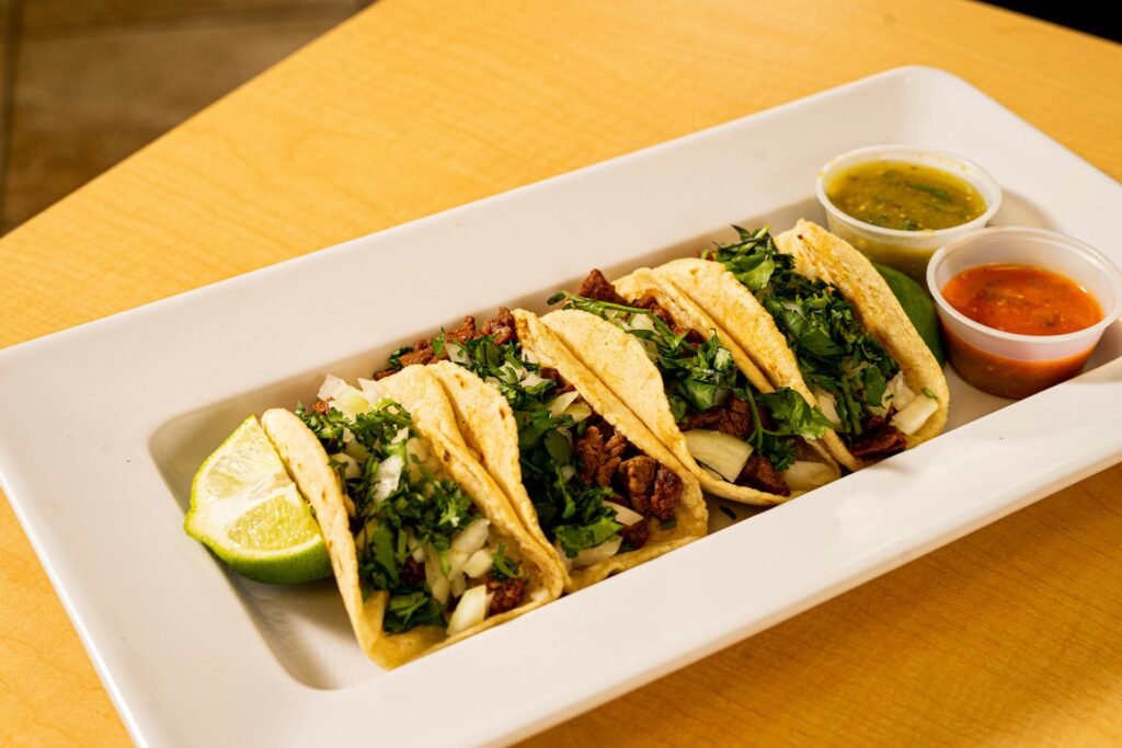 Street tacos on a plate